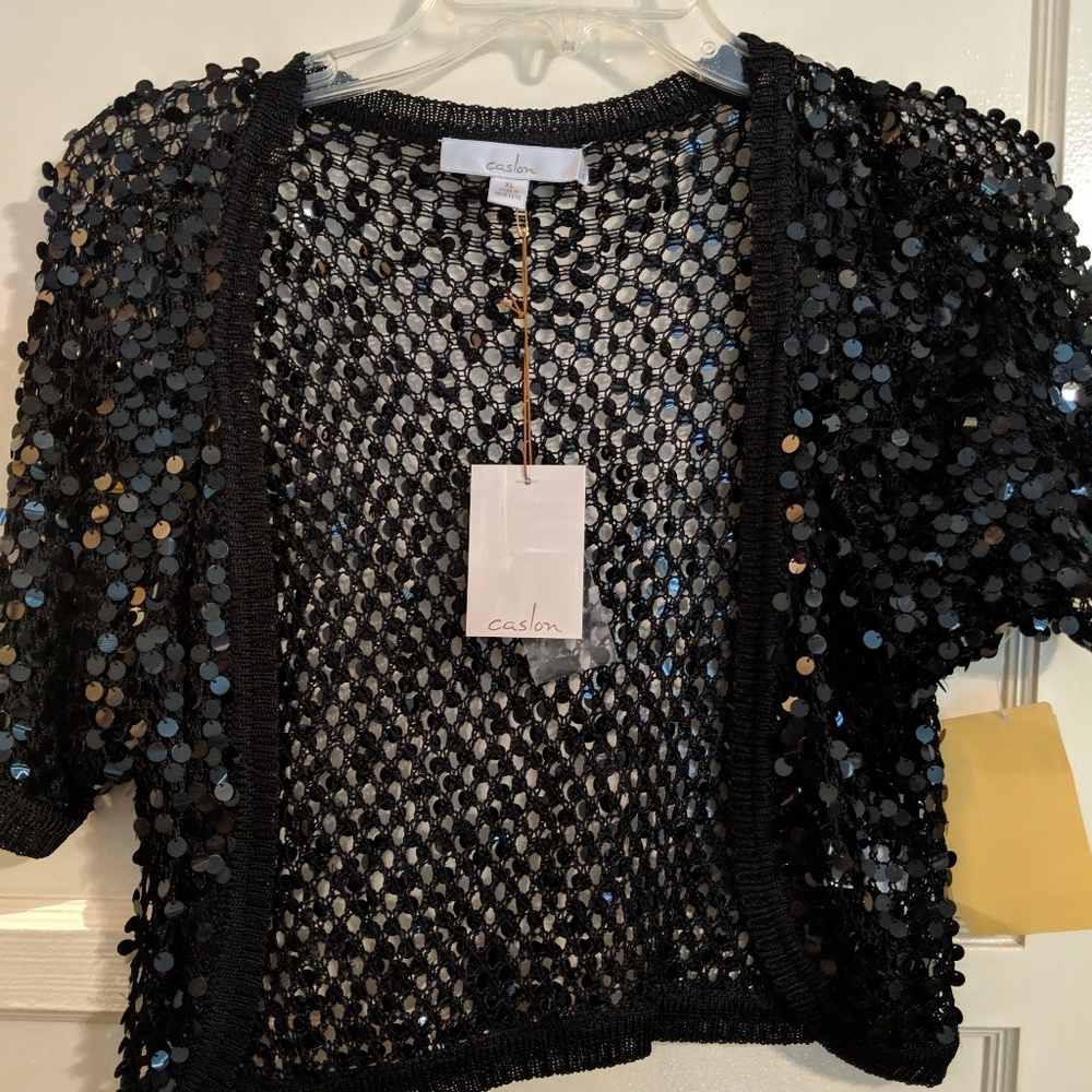 Nwt caslon sparkle shrug